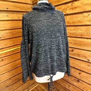 Sunday in Brooklyn by Anthro. Blk & Whte Cowl Neck Balloon Sleeve Sweater Size L